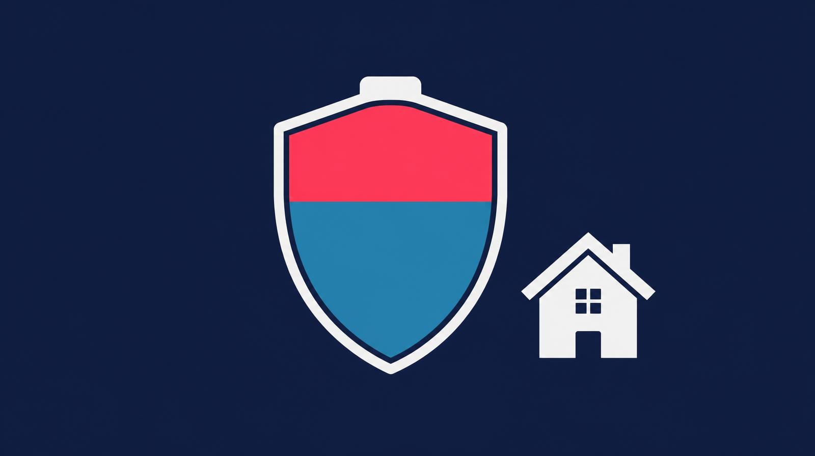 Illustration of a shield-shaped gauge showing used and remaining VA entitlement next to a house